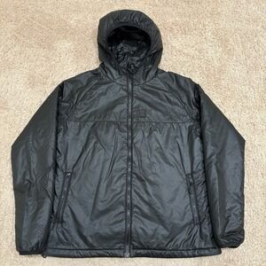 Topo Designs Puffer Hoodie Women's Large Black Insulated Full Zip Jacket